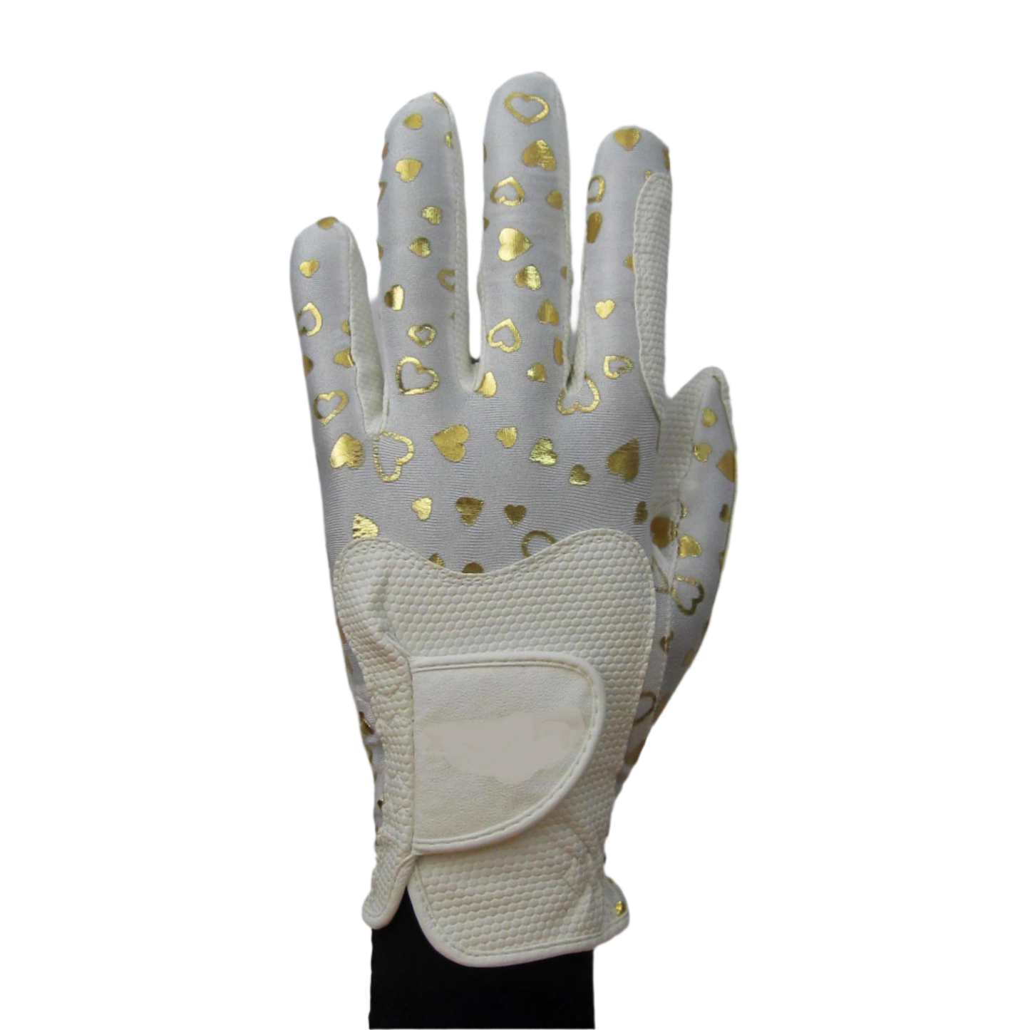 Golf Glove Heart Gold/White Left | Fit39 Vasak |