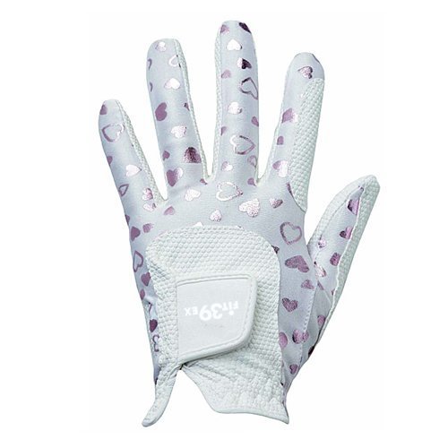 Golf Glove Heart Pink/White Left | Fit39